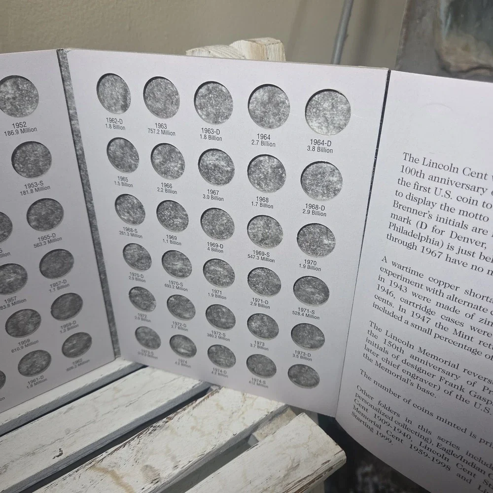 He Harris Lincoln Cents Penny Coin Folder 1941-1974